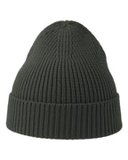 Atlantis Headwear Sustainable Fine Rib Cuffed Beanie - Dark Grey