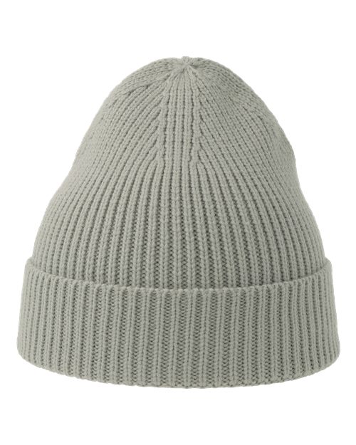 Atlantis Headwear Sustainable Fine Rib Cuffed Beanie - Light Grey