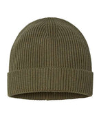 Atlantis Headwear Sustainable Fine Rib Cuffed Beanie - Olive