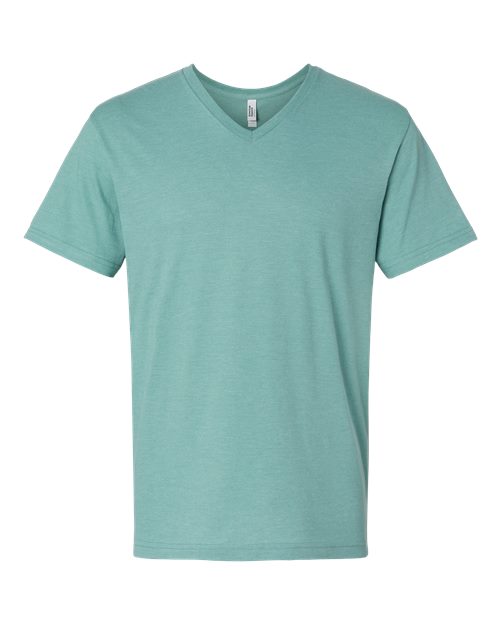 American Apparel Unisex CVC V-Neck Tee - Heather Arctic