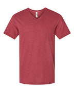 American Apparel Unisex CVC V-Neck Tee - Heather Cardinal