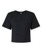American Apparel Women's Fine Jersey Mid-Length Boxy Tee - Black