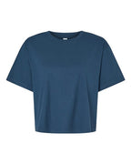 American Apparel Women's Fine Jersey Mid-Length Boxy Tee - Sea Blue