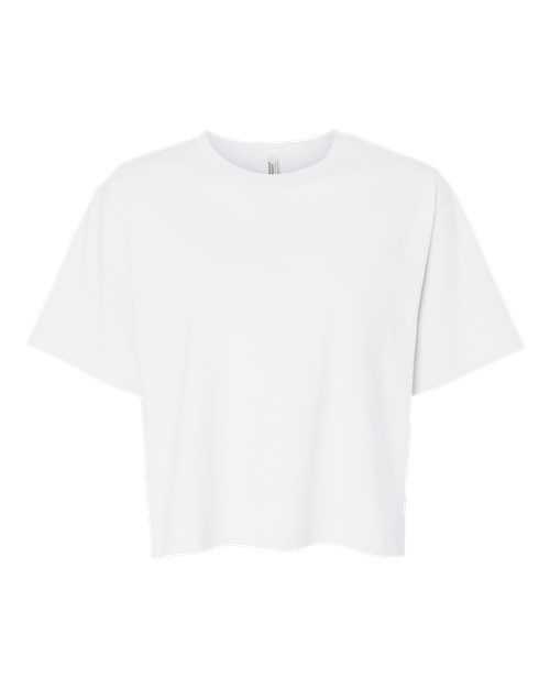 American Apparel Women's Fine Jersey Mid-Length Boxy Tee - White