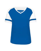 Augusta Sportswear Women's Triblend Fanatic 2.0 V-Neck T-Shirt - Royal/ White