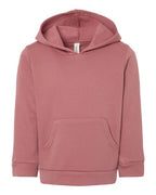 BELLA + CANVAS Toddler Sponge Fleece Pullover Hoodie Sweatshirt - Mauve
