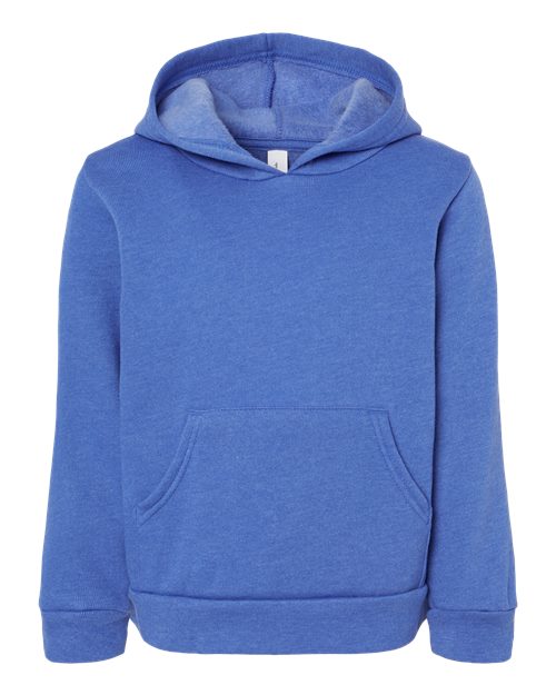 BELLA + CANVAS Toddler Sponge Fleece Pullover Hoodie Sweatshirt - Heather True Royal