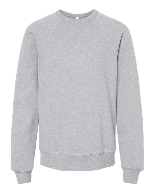 BELLA + CANVAS Youth Sponge Fleece Crewneck Sweatshirt - Athletic Heather