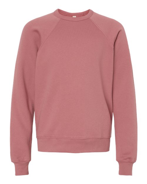 BELLA + CANVAS Youth Sponge Fleece Crewneck Sweatshirt - Mauve