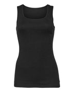 BELLA + CANVAS Women's Micro Rib Tank - Solid Black Blend