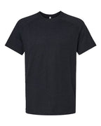 BELLA + CANVAS Men's Heather CVC Raglan Tee - Black Heather