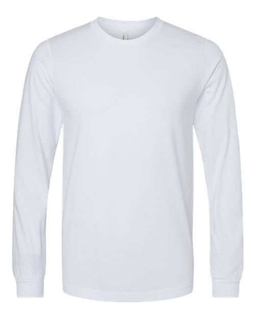 BELLA + CANVAS Heather CVC Long Sleeve Tee (Part 3 of 3) - Solid White Blend