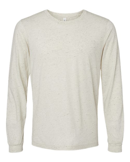 BELLA + CANVAS Unisex Triblend Long Sleeve Tee (Part 1 of 2) - Oatmeal Triblend