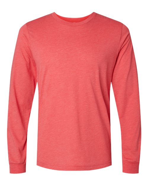 BELLA + CANVAS Unisex Triblend Long Sleeve Tee (Part 1 of 2) - Red Triblend