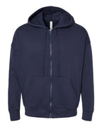 BELLA + CANVAS Unisex Sponge Fleece DTM Full-Zip Hoodie Sweatshirt - Navy