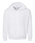 BELLA + CANVAS Unisex Sponge Fleece DTM Full-Zip Hoodie Sweatshirt - White
