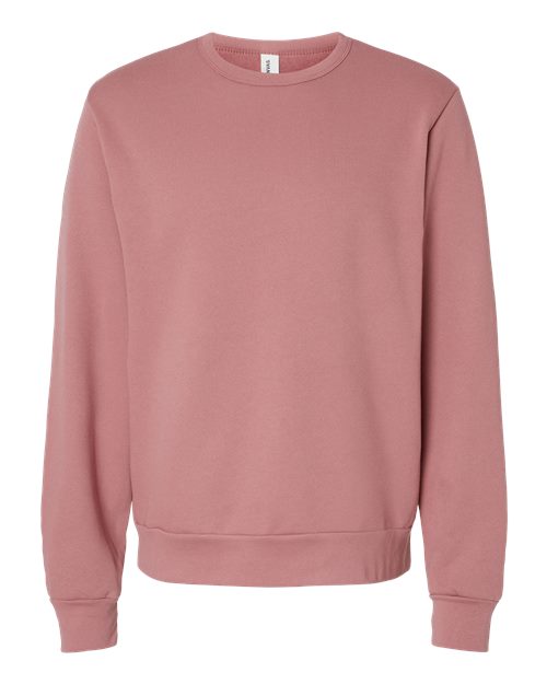 BELLA + CANVAS Unisex Sponge Fleece Classic Crewneck Sweatshirt - Mauve