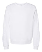 BELLA + CANVAS Unisex Sponge Fleece Classic Crewneck Sweatshirt - White