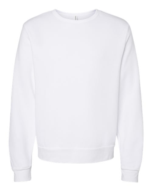BELLA + CANVAS Unisex Sponge Fleece Classic Crewneck Sweatshirt - White