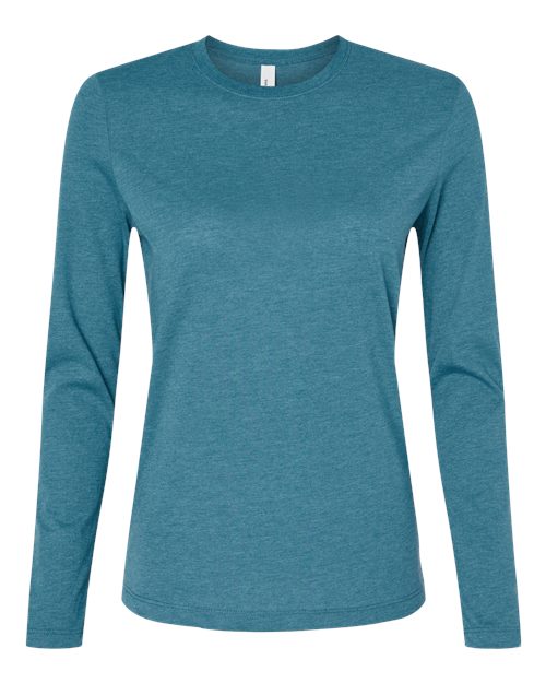 BELLA + CANVAS Women’s Jersey Long Sleeve Tee - Heather Slate