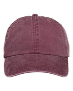 Adams Headwear Optimum Pigment-Dyed Dad Hat - Burgundy