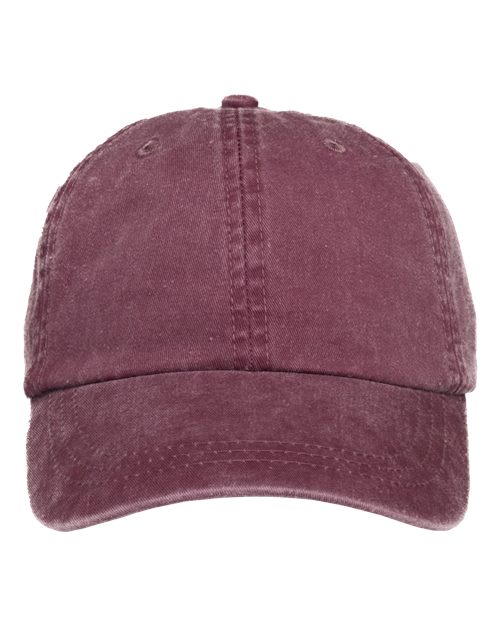 Adams Headwear Optimum Pigment-Dyed Dad Hat - Burgundy