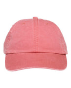 Adams Headwear Optimum Pigment-Dyed Dad Hat - Coral