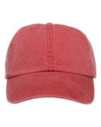 Adams Headwear Optimum Pigment-Dyed Dad Hat - Red