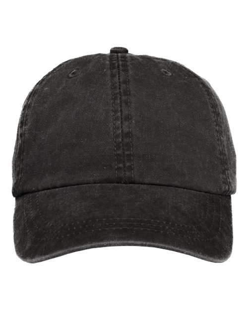 Adams Headwear Optimum Pigment-Dyed Dad Hat - Black