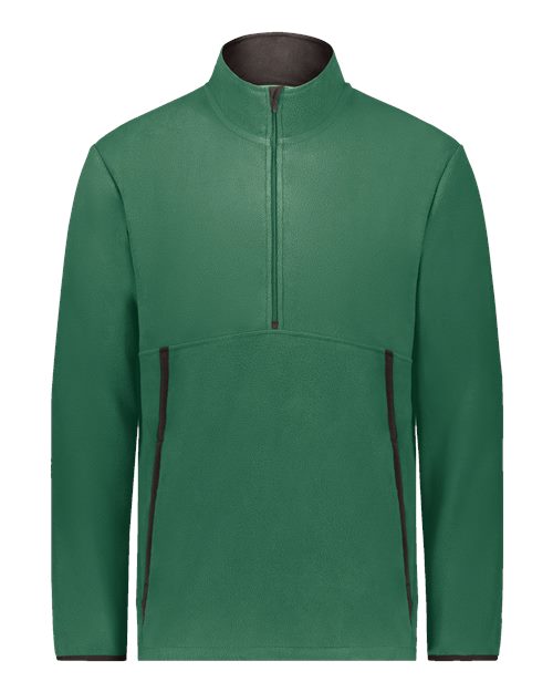 Augusta Sportswear Unisex Eco Revive™ Polar Fleece Quarter-Zip Pullover - Dark Green
