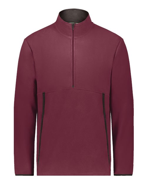 Augusta Sportswear Unisex Eco Revive™ Polar Fleece Quarter-Zip Pullover - Maroon