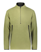 Augusta Sportswear Unisex Eco Revive™ Polar Fleece Quarter-Zip Pullover - Olive