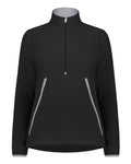 Augusta Sportswear Women's Eco Revive™ Polar Fleece Quarter-Zip Pullover - Black