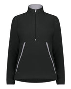 Augusta Sportswear Women's Eco Revive™ Polar Fleece Quarter-Zip Pullover - Black