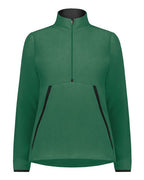 Augusta Sportswear Women's Eco Revive™ Polar Fleece Quarter-Zip Pullover - Dark Green
