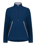 Augusta Sportswear Women's Eco Revive™ Polar Fleece Quarter-Zip Pullover - Navy