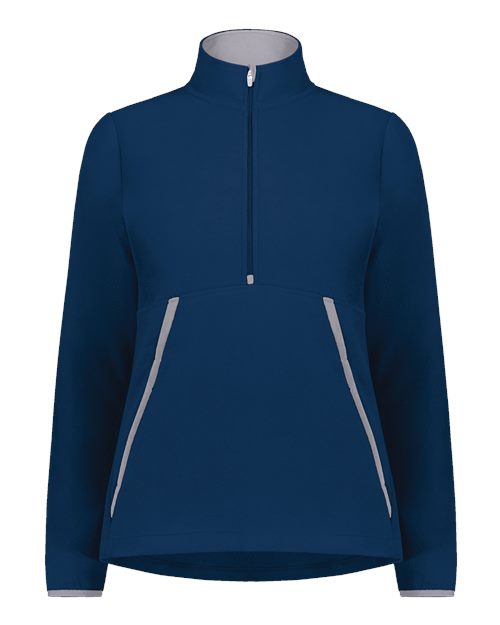 Augusta Sportswear Women's Eco Revive™ Polar Fleece Quarter-Zip Pullover - Navy
