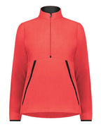 Augusta Sportswear Women's Eco Revive™ Polar Fleece Quarter-Zip Pullover - Scarlet