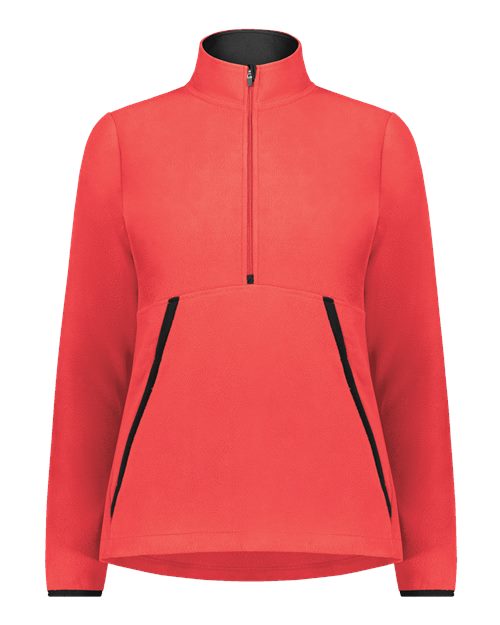 Augusta Sportswear Women's Eco Revive™ Polar Fleece Quarter-Zip Pullover - Scarlet