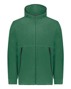 Augusta Sportswear Unisex Eco Revive™ Polar Fleece Hooded Full-Zip Jacket - Dark Green