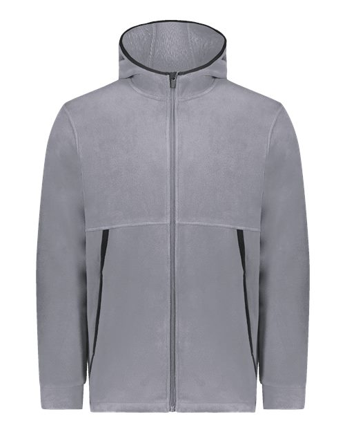 Augusta Sportswear Unisex Eco Revive™ Polar Fleece Hooded Full-Zip Jacket - Graphite