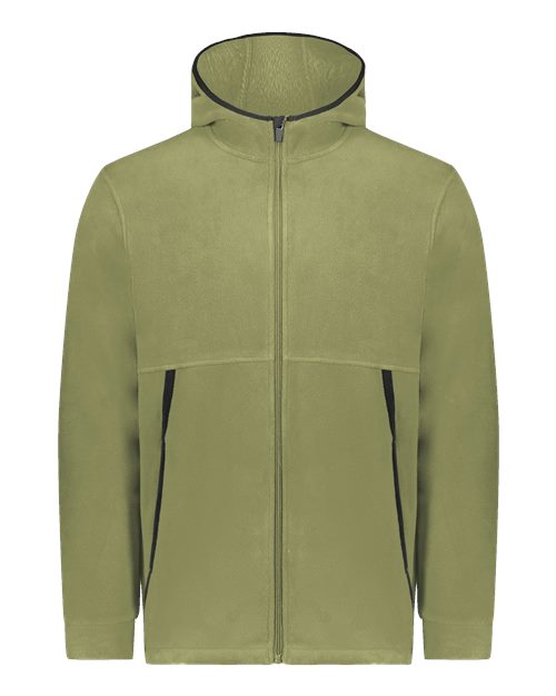 Augusta Sportswear Unisex Eco Revive™ Polar Fleece Hooded Full-Zip Jacket - Olive