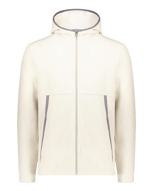 Augusta Sportswear Unisex Eco Revive™ Polar Fleece Hooded Full-Zip Jacket - Oyster