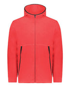Augusta Sportswear Unisex Eco Revive™ Polar Fleece Hooded Full-Zip Jacket - Scarlet