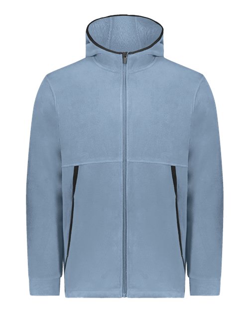 Augusta Sportswear Unisex Eco Revive™ Polar Fleece Hooded Full-Zip Jacket - Storm