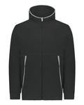 Augusta Sportswear Youth Eco Revive™ Polar Fleece Hooded Full-Zip Jacket - Black