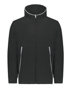 Augusta Sportswear Youth Eco Revive™ Polar Fleece Hooded Full-Zip Jacket - Black