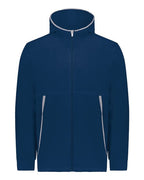 Augusta Sportswear Youth Eco Revive™ Polar Fleece Hooded Full-Zip Jacket - Navy