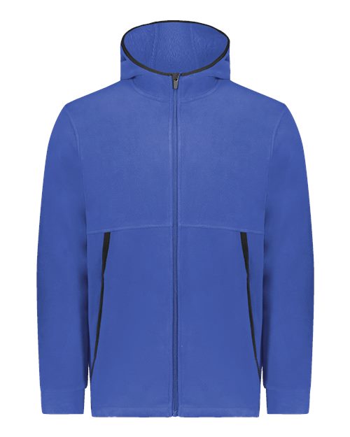 Augusta Sportswear Youth Eco Revive™ Polar Fleece Hooded Full-Zip Jacket - Royal