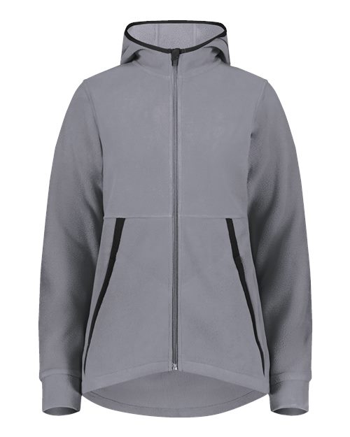 Augusta Sportswear Women's Eco Revive™ Polar Fleece Hooded Full-Zip Jacket - Graphite